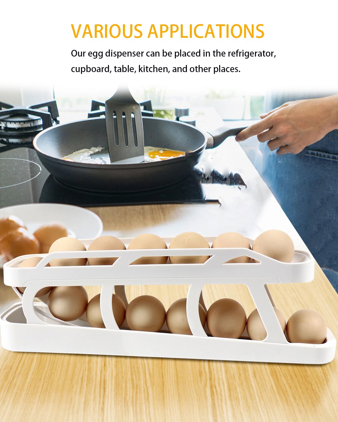 DOUBLE LAYER ROLL-DOWN EGG DISPENSER