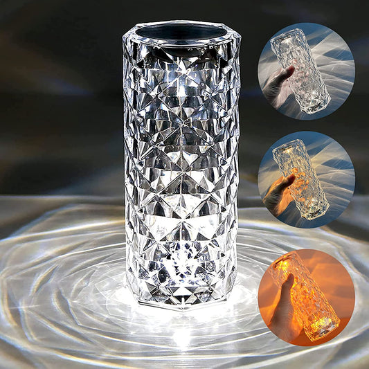 LED CRYSTAL ROSE VORTEX TABLE LAMP