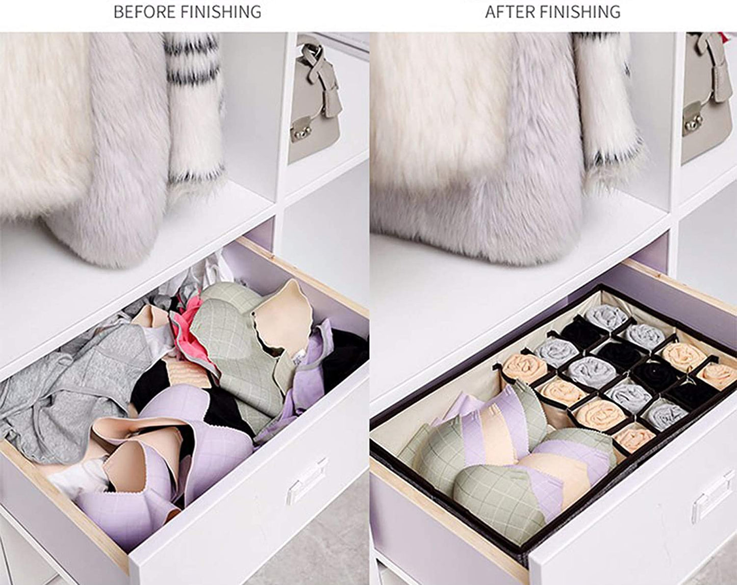 Compartment Foldable Fabric Storage Box ( 15+1)
